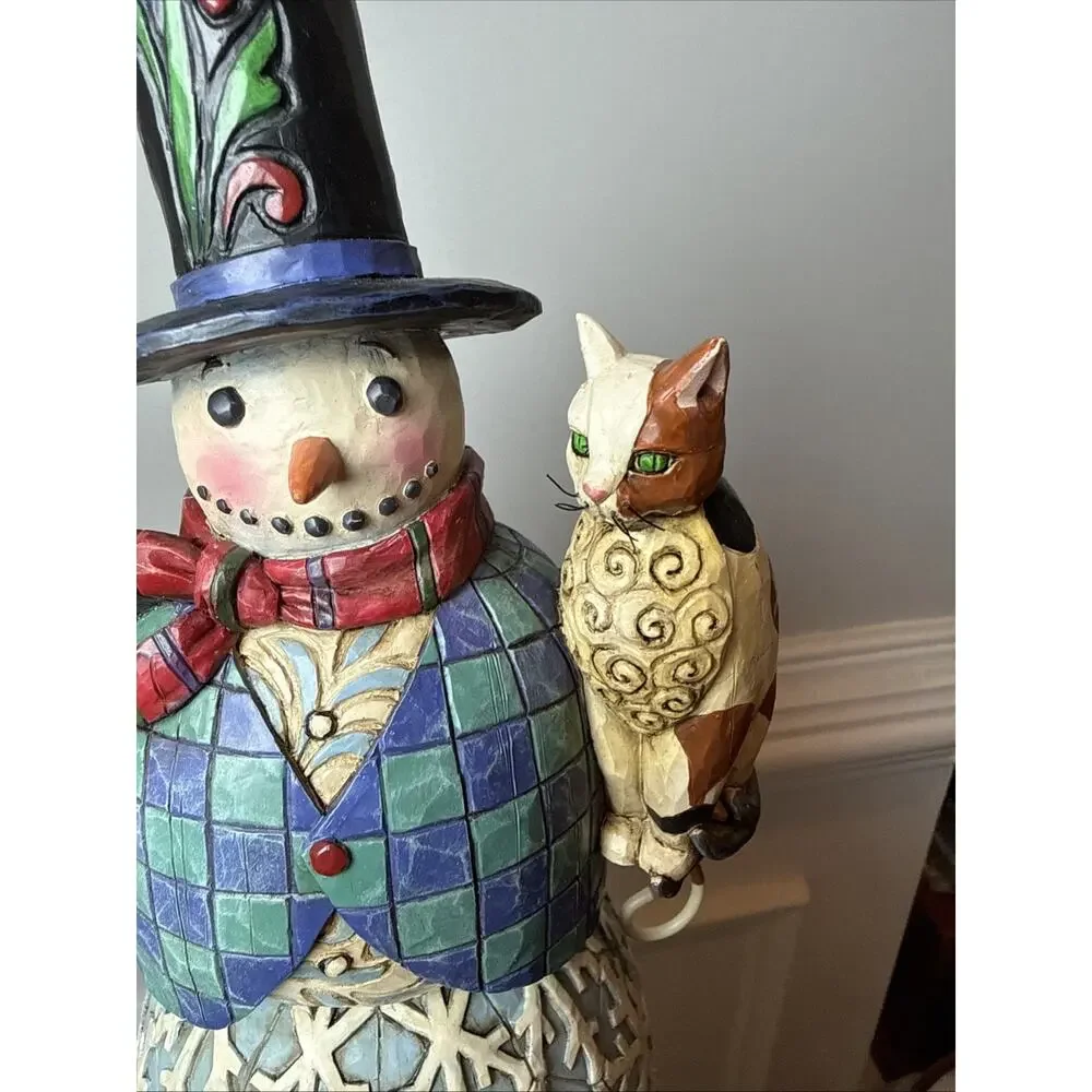 Jim Shore Heartwood Creek Holiday Harmony Snowman Cat Bird 4002288 w/ Box